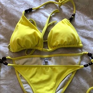 Heide Klein 2-piece bikini. Size 1. Bright yellow